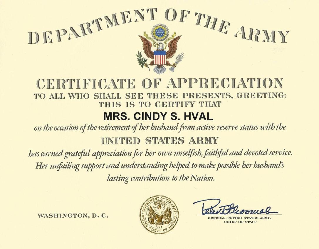 Thank you from the National Guard